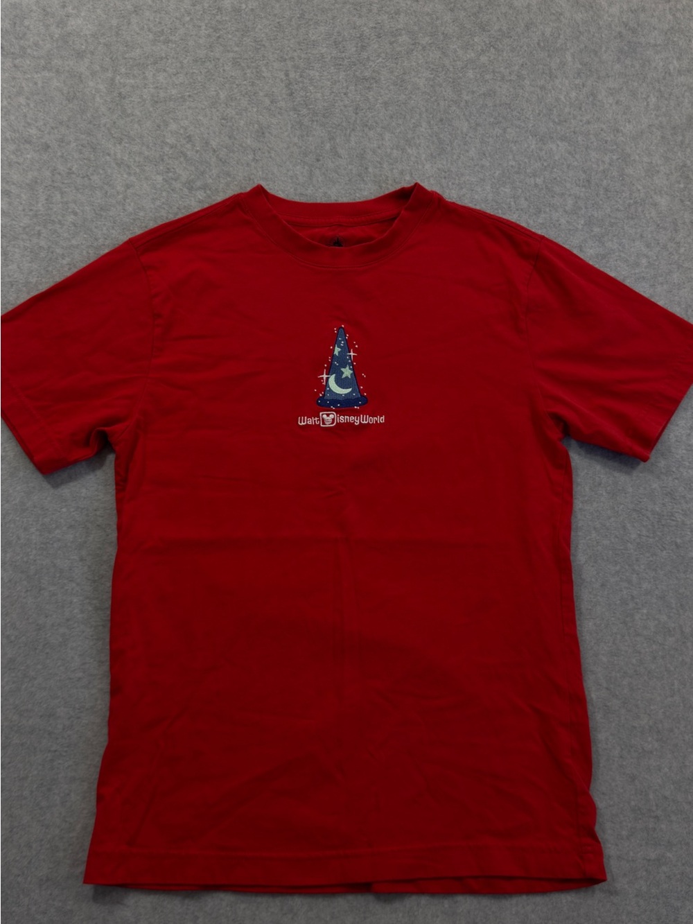 WDW Red Hollywood Studios Fantasia Embroidered Sorcerer Mickey Hat Shirt Size XS